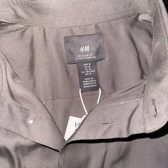H&M Elegant Gray Dress Shirt - Picture 3 of 3